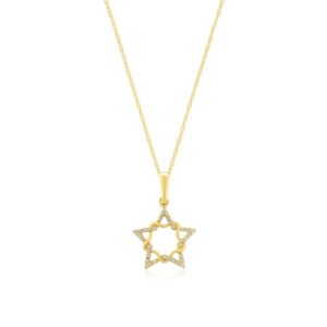 YELLOW GOLD DIAMOND PENDANT H2923D