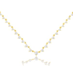 YELLOW GOLD DIAMOND NECKLACE H3441D