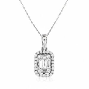 WHITE GOLD DIAMOND PENDANT WC9368D