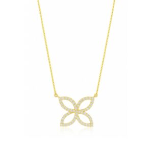 YELLOW GOLD DIAMOND NECKLACE H2424D