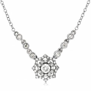 WHITE GOLD DIAMOND NECKLACE WC7173D