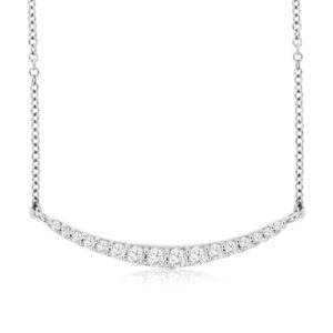 WHITE GOLD DIAMOND SMILE NECKLACE WH1282D