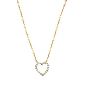 YELLOW GOLD DIAMOND HEART NECKLACE H1526D