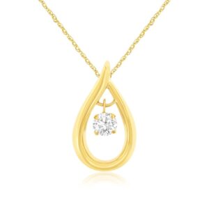 YELLOW GOLD DIAMOND PENDANT H3805D