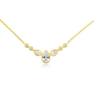 YELLOW GOLD DIAMOND NECKLACE H3518D