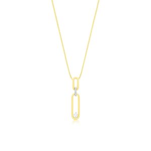 YELLOW GOLD DIAMOND PENDANT H2566D
