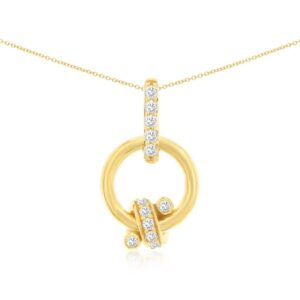 YELLOW GOLD DIAMOND PENDANT H3779D