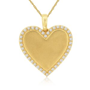 YELLOW GOLD DIAMOND HEART PENDANT H1787D