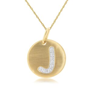 YELLOW GOLD INITIAL DIAMOND PENDANT J N5J