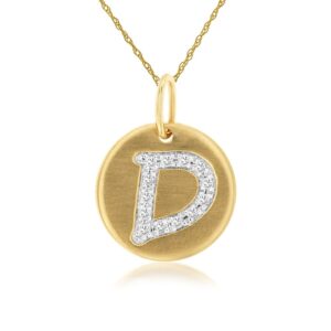 YELLOW GOLD INITIAL DIAMOND PENDANT D N5D
