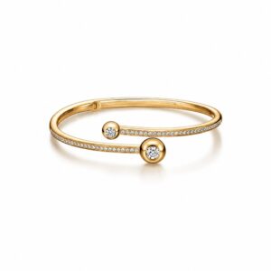 HEARTS ON FIRE DREAM BYPASS PAVE BANGLE UU32198YGHV0905648