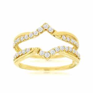 YELLOW GOLD DIAMOND INSERT RING C8234D