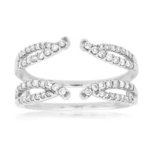 WHITE GOLD DIAMOND INSERT RING WC8229D