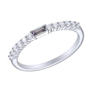 WHITE GOLD ALEXANDRITE & DIAMOND RING M6778