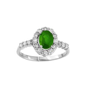 WG .47CT DIA./.85CT EMERALD RI