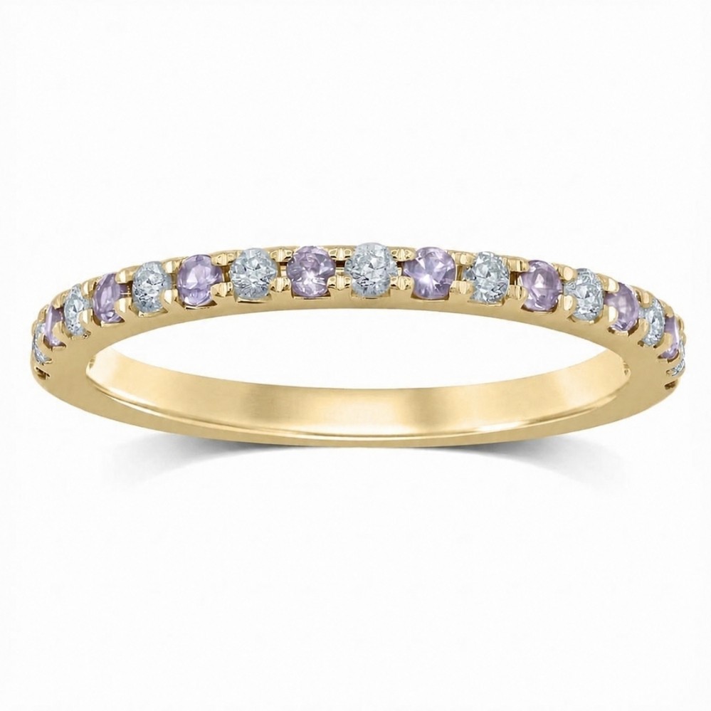 YELLOW GOLD ALEXANDRITE & DIAMOND RING M4778