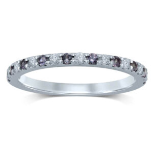 WHITE GOLD ALEXANDRITE & DIAMOND BAND M4778
