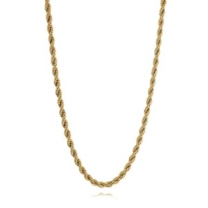 ITALGEM STEEL GOLD-IP ROPE CHAIN SYN28-22