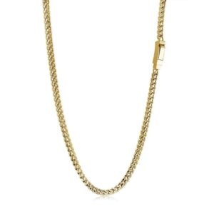 ITALGEM STEEL GOLD-IP SQUARE FRANCO BOX CHAIN SYN115-24