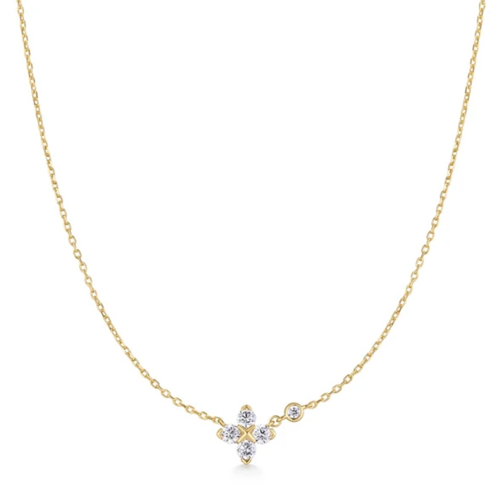 ANIA HAIE GOLD SPARKLING LUCKY CLOVER NECKLACE N074-04G