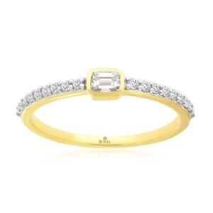 YELLOW GOLD DIAMOND ENGAGEMENT RING H4112D