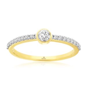 YELLOW GOLD DIAMOND ENGAGEMENT RING H4111D