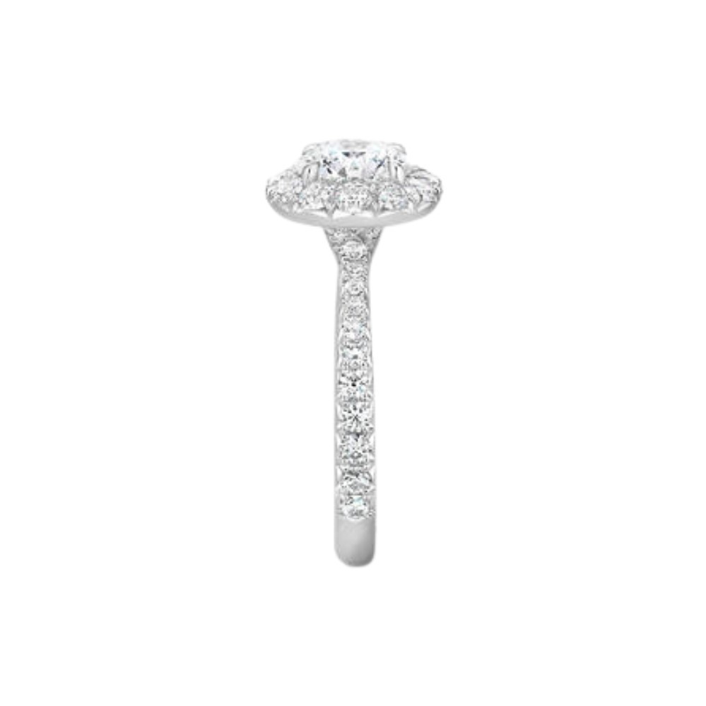 HEARTS ON FIRE PLATINUM VELA HALO RING UU2641PTIV20306500