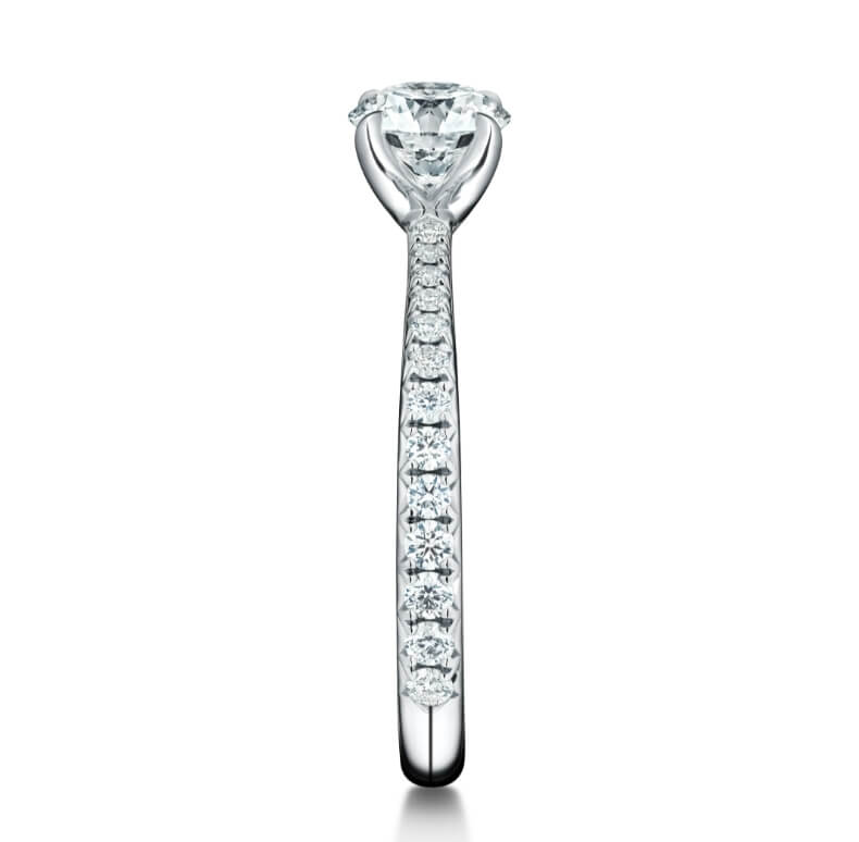 HEARTS ON FIRE VELA SOLITAIRE RING WITH DIAMOND BAND UU2640PTIV21006500