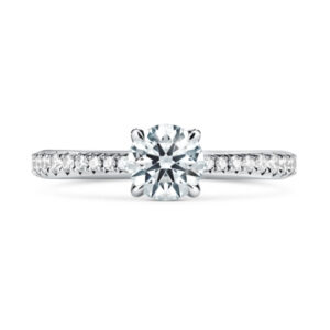 HEARTS ON FIRE VELA SOLITAIRE RING WITH DIAMOND BAND UU2640PTIV21006500