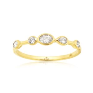 YELLOW GOLD DIAMOND WEDDING BAND H3989D