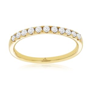 YELLOW GOLD DIAMOND WEDDING BAND 3932
