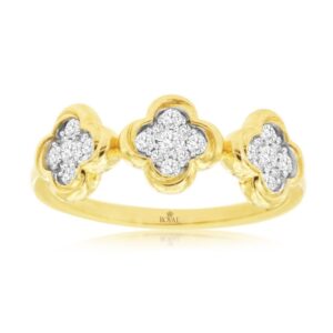 YELLOW GOLD DIAMOND RING H2285D