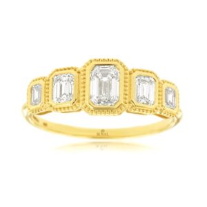 YELLOW GOLD DIAMOND WEDDING BAND H3047D