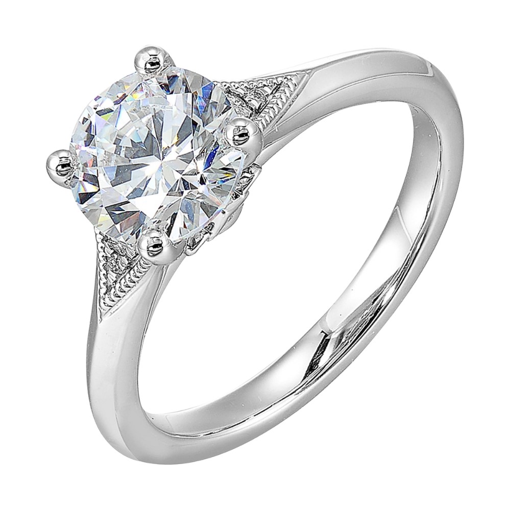 WHITE GOLD SEMI-MOUNT RING W4381RN150SM-4W89