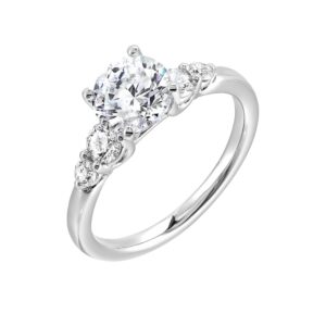 WHITE GOLD DIAMOND ACCENT SEMI-MOUNT RING W3011RN200SM-4WB