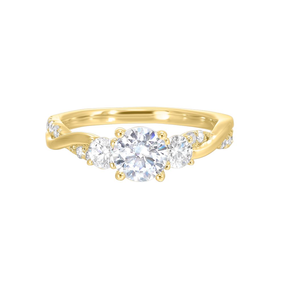 YELLOW GOLD PERFECT LOVE SEMI MOUNT W0412RN100SM-4Y89