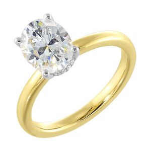WHITE & YELLOW GOLD HIDDEN HALO SOLITAIRE SEMI-MOUNT W4710ON200SM-4YWB