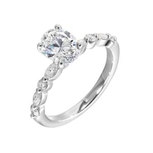 WHITE GOLD PERFECT LOVE SEMI-MOUNT W0761ON100SM-4WB