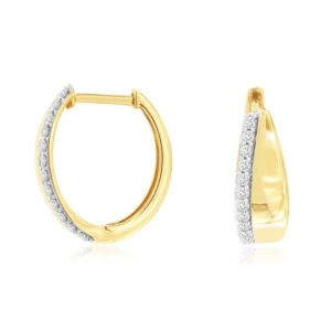 YELLOW GOLD DIAMOND EARRINGS H2759D
