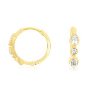 YELLOW GOLD DIAMOND EARRINGS H4075D