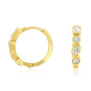 YELLOW GOLD DIAMOND EARRINGS H4124D