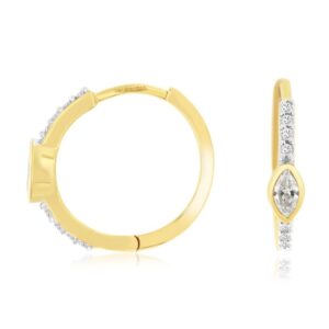 YELLOW GOLD DIAMOND EARRINGS H4074D