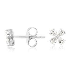 WHITE GOLD DIAMOND EARRINGS WH4119D