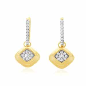 YELLOW GOLD DIAMOND EARRINGS H4047D