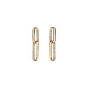HEARTS ON FIRE INSIDE/OUT DIAMOND LINK EARRINGS UU29838YGHV075
