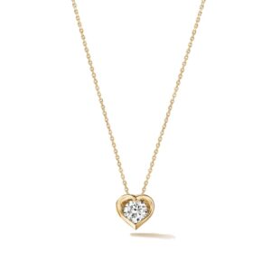 HEARTS ON FIRE WHIMSICAL HEART SINGLE DIAMOND PENDANT NECKLACE UU31628YGHV0201700
