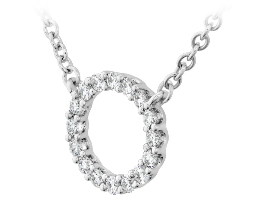 HEARTS ON FIRE SIGNATURE CIRCLE PENDANT - SMALL HFPSIGC00128W