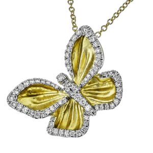 SIMON G. BUTTERFLY PENDANT IN 18K DP285