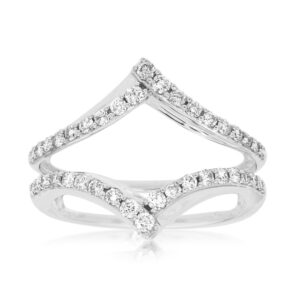 WHITE GOLD DIAMOND INSERT RING WC8228D