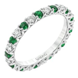 SIMON G. EMERALD & DIAMOND RING LR2476-HF